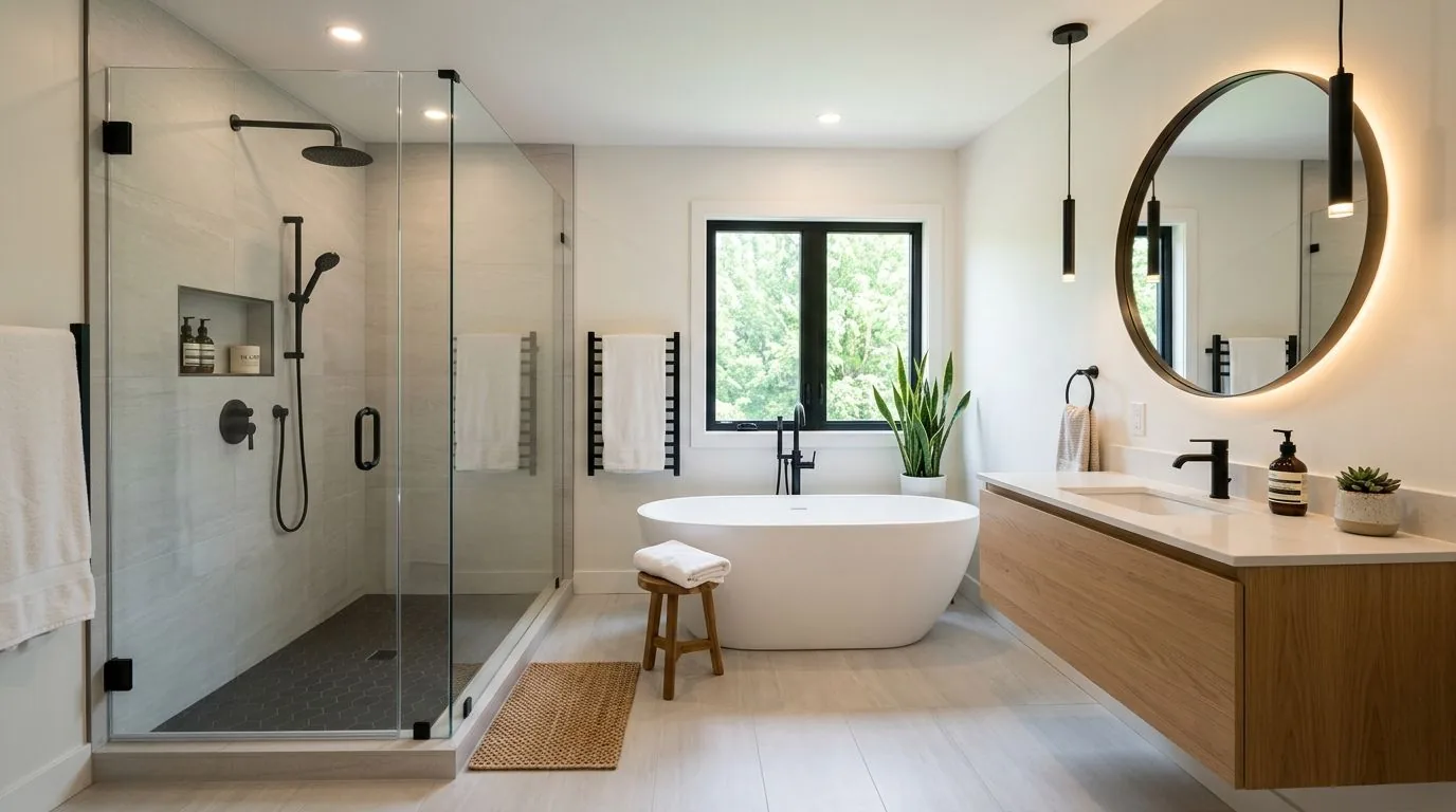 Salle de bain rénovée à Herstal par FLEX&GO